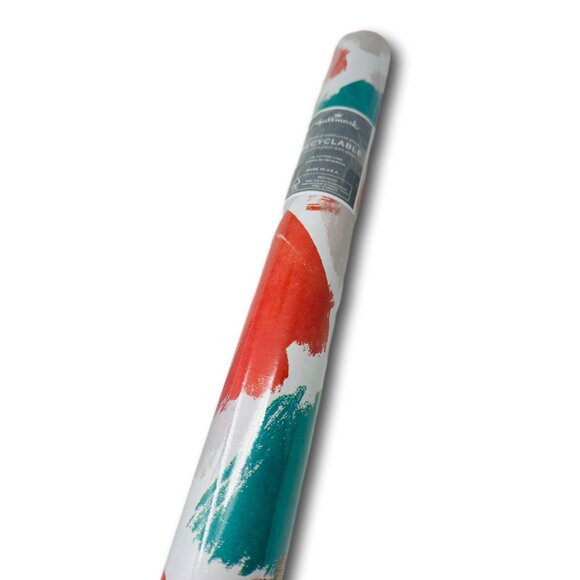 Hallmark Wrapping Paper Christmas Color Paint Brushstrokes 40 sq ft Roll Holiday - Picture 2 of 2